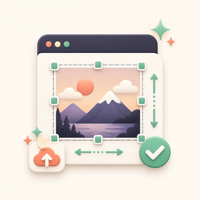 Illustration of resizing and preparing an image locally