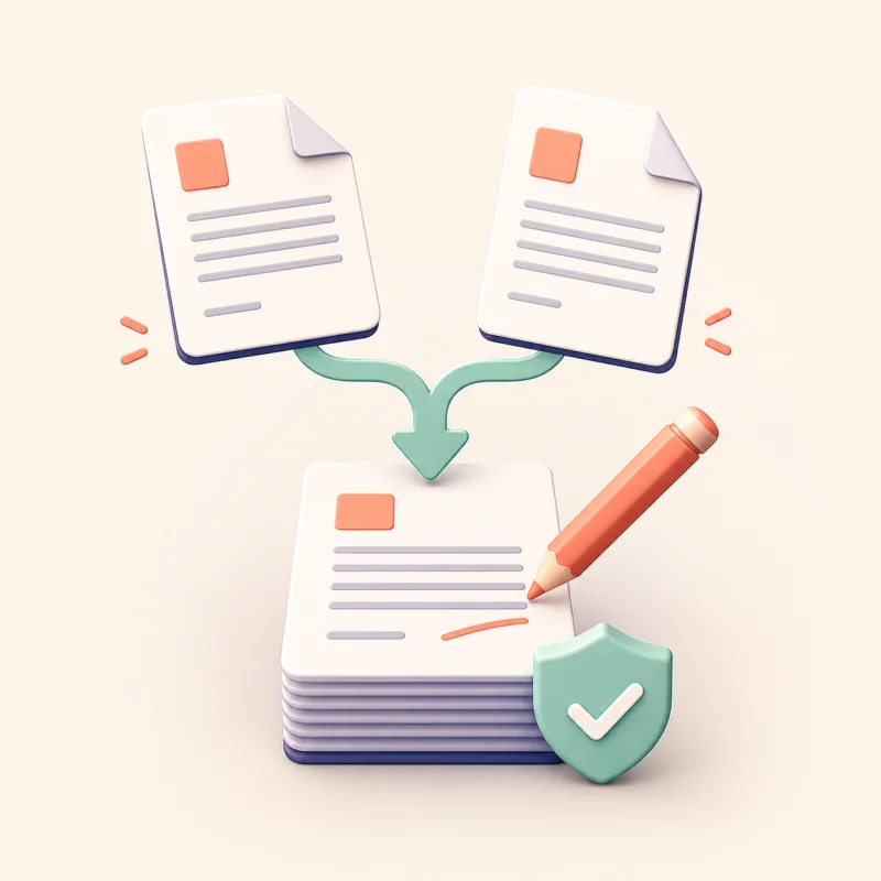 Illustration of merging and annotating PDFs locally