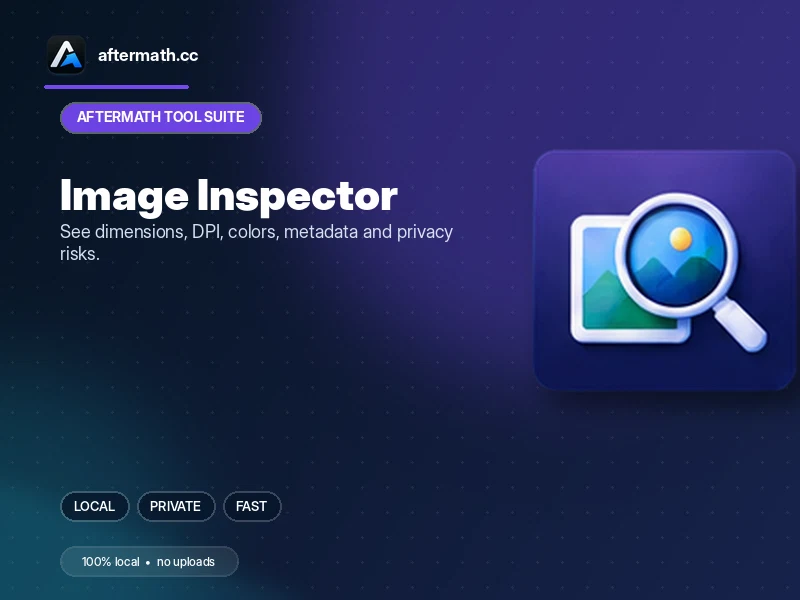 Illustration of local image inspection and measurement