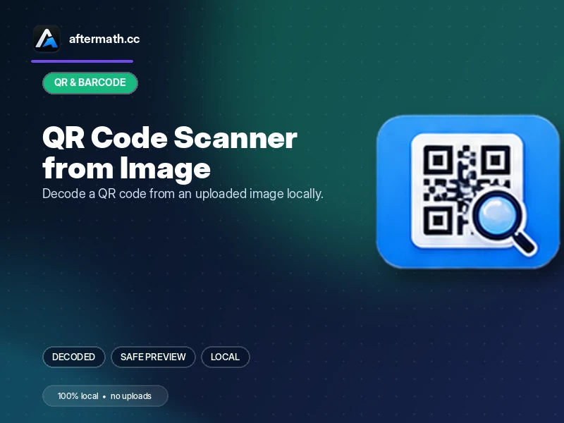 Illustration of scanning a saved QR code locally